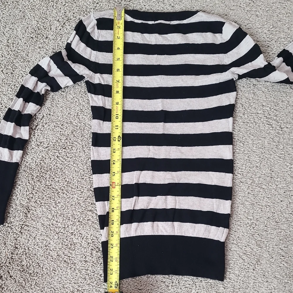 Ambiance Striped V-Neck Sweater